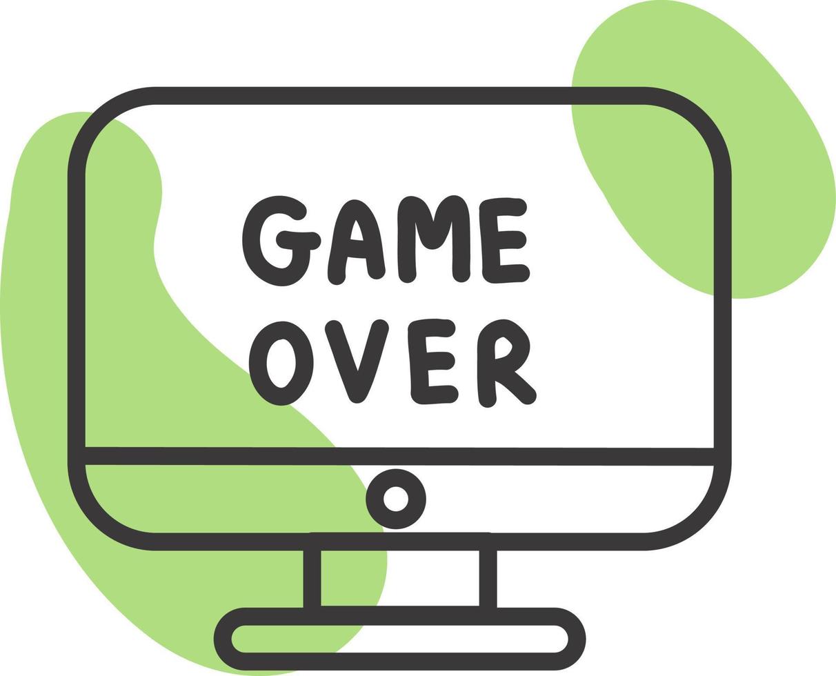 Game over, illustration, vector, on a white background. vector