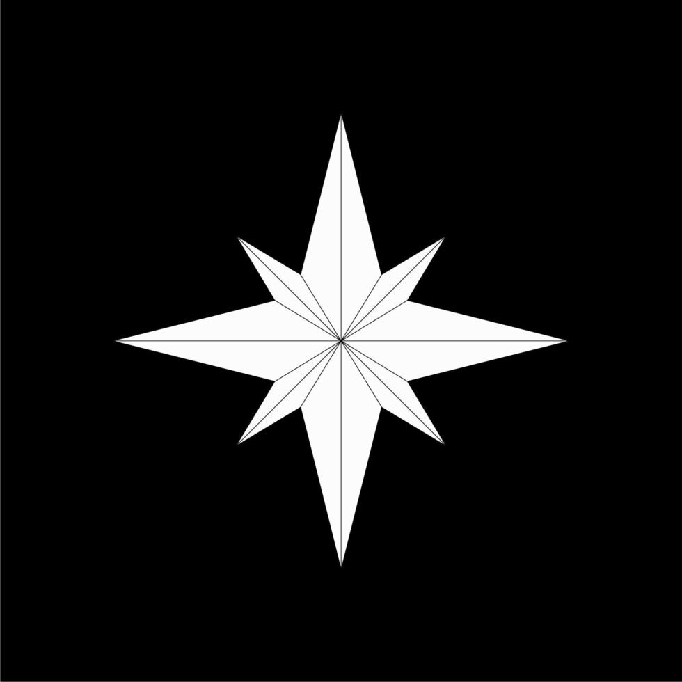 Compass Silhouette for Icon, Symbol, Apps, Website, Pictogram, Art Illustration or Graphic Design Element. Vector Illustration
