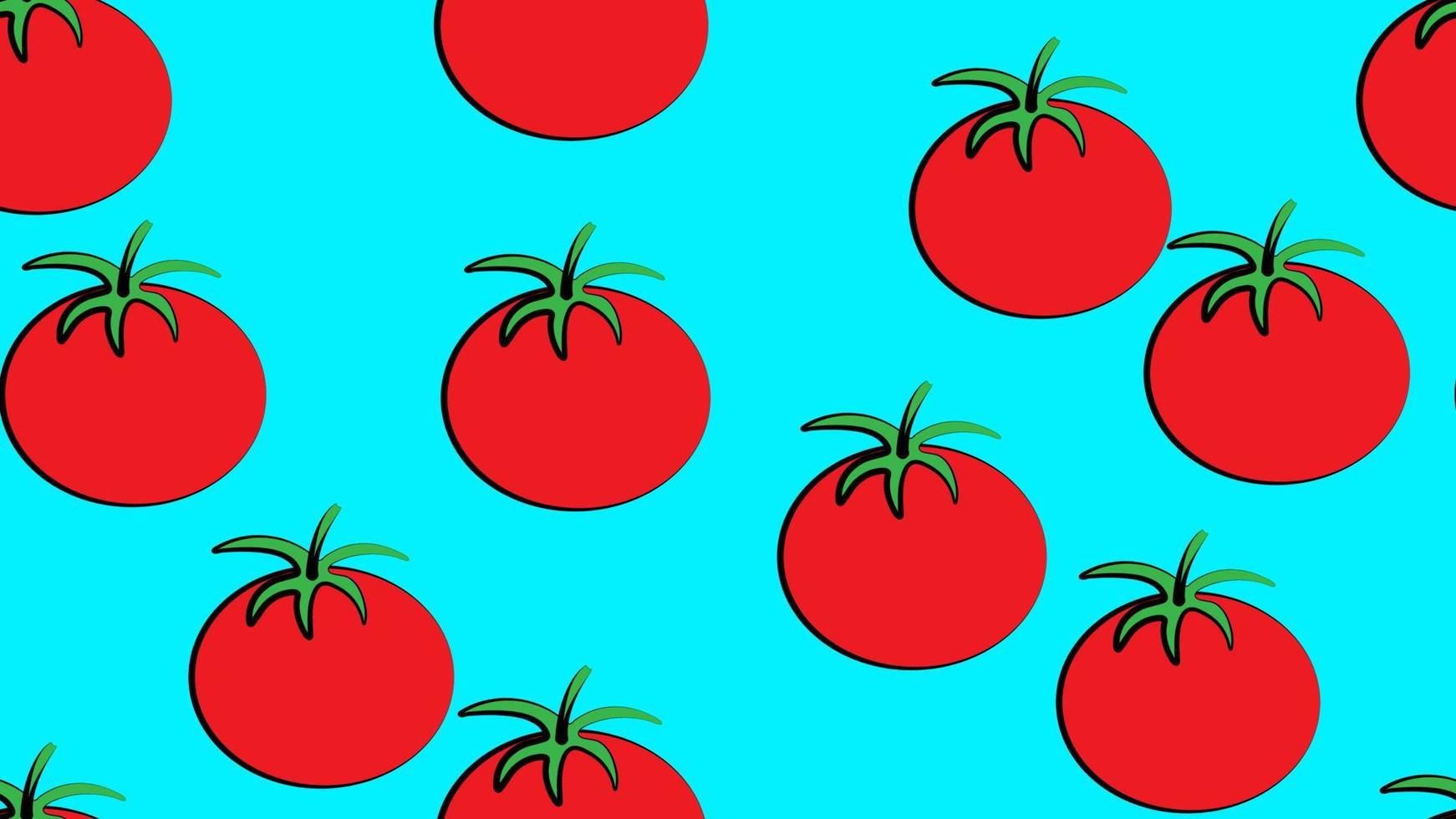 tomates frescos, patrones sin fisuras dibujados a mano. fondo superpuesto, vector de verduras. ilustración colorida con comida. papel tapiz decorativo, bueno para imprimir. telón de fondo de diseño, tomate