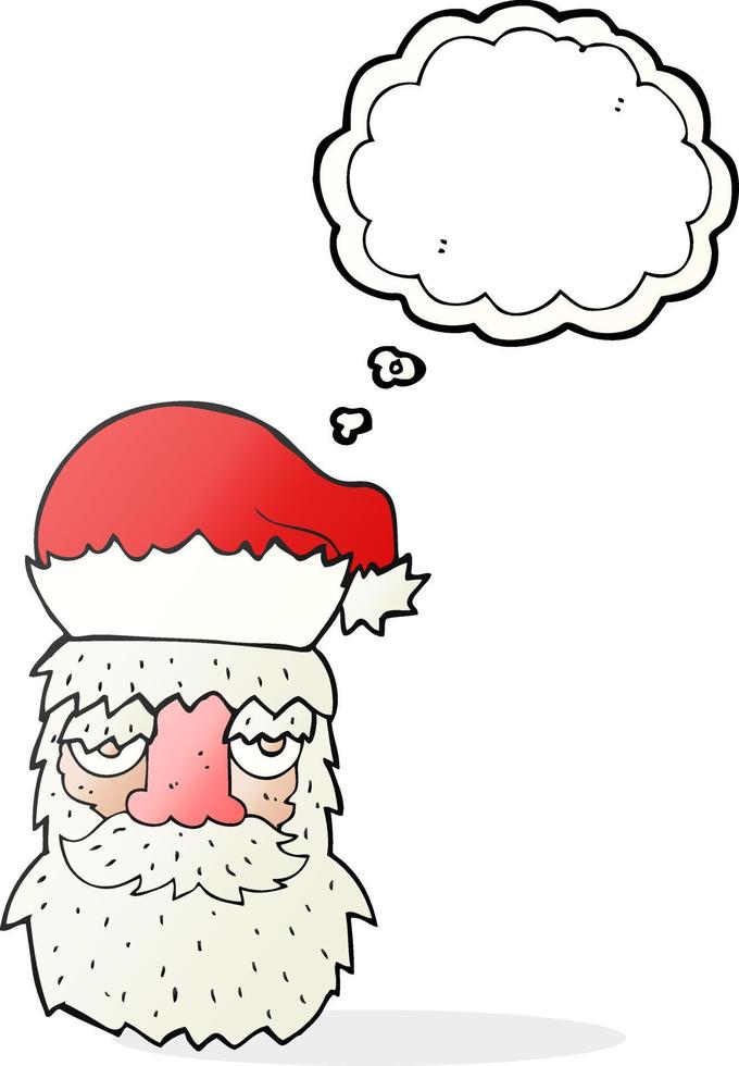 Cartoon Santa Claus with blank speech bubble vector