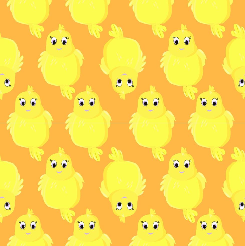 Chicken pattern, illustration, vector on white background.