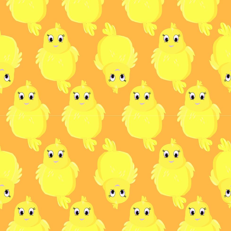 Chicken pattern, illustration, vector on white background.