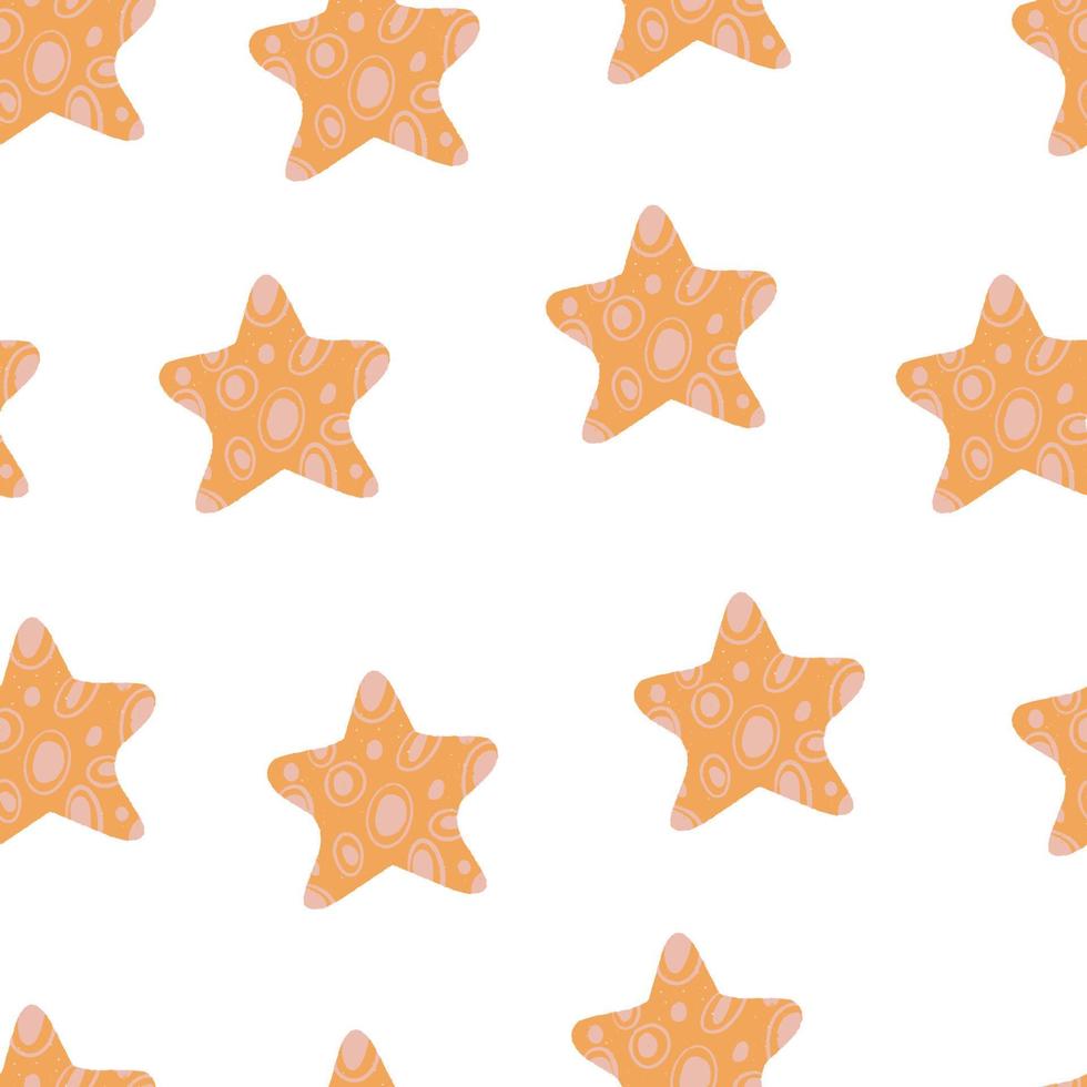 Seamless pattern with small stars. heavenly bodies vector