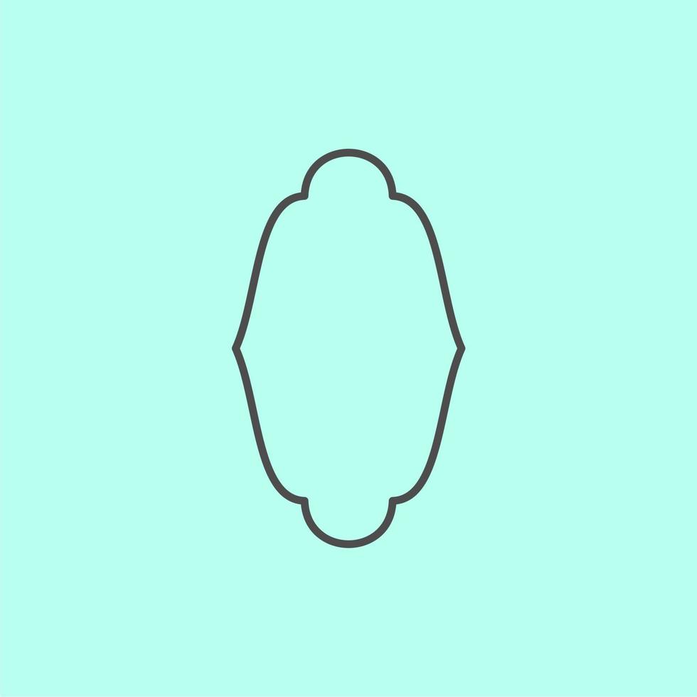 simple ornament islamic line frame vector