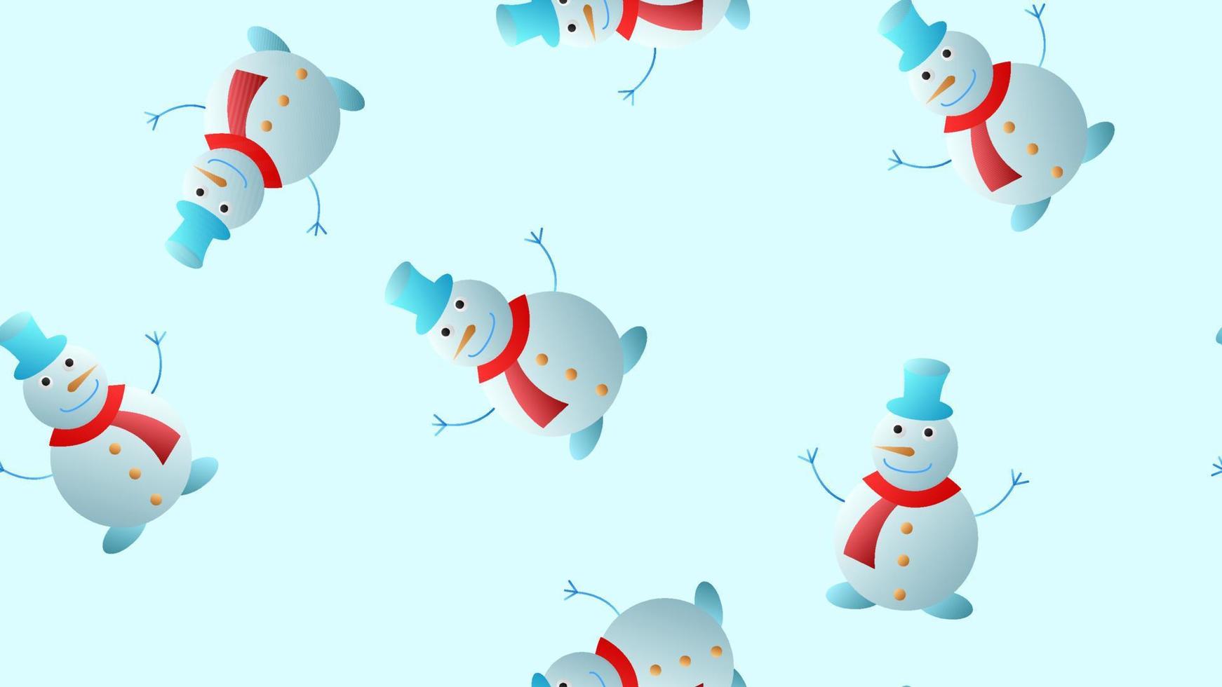 Coloring page with winter Christmas seamless pattern snowflakes and snowmen vector