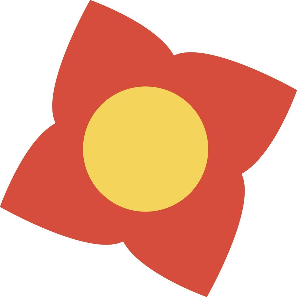Small red flower, illustration, vector, on a white background. vector