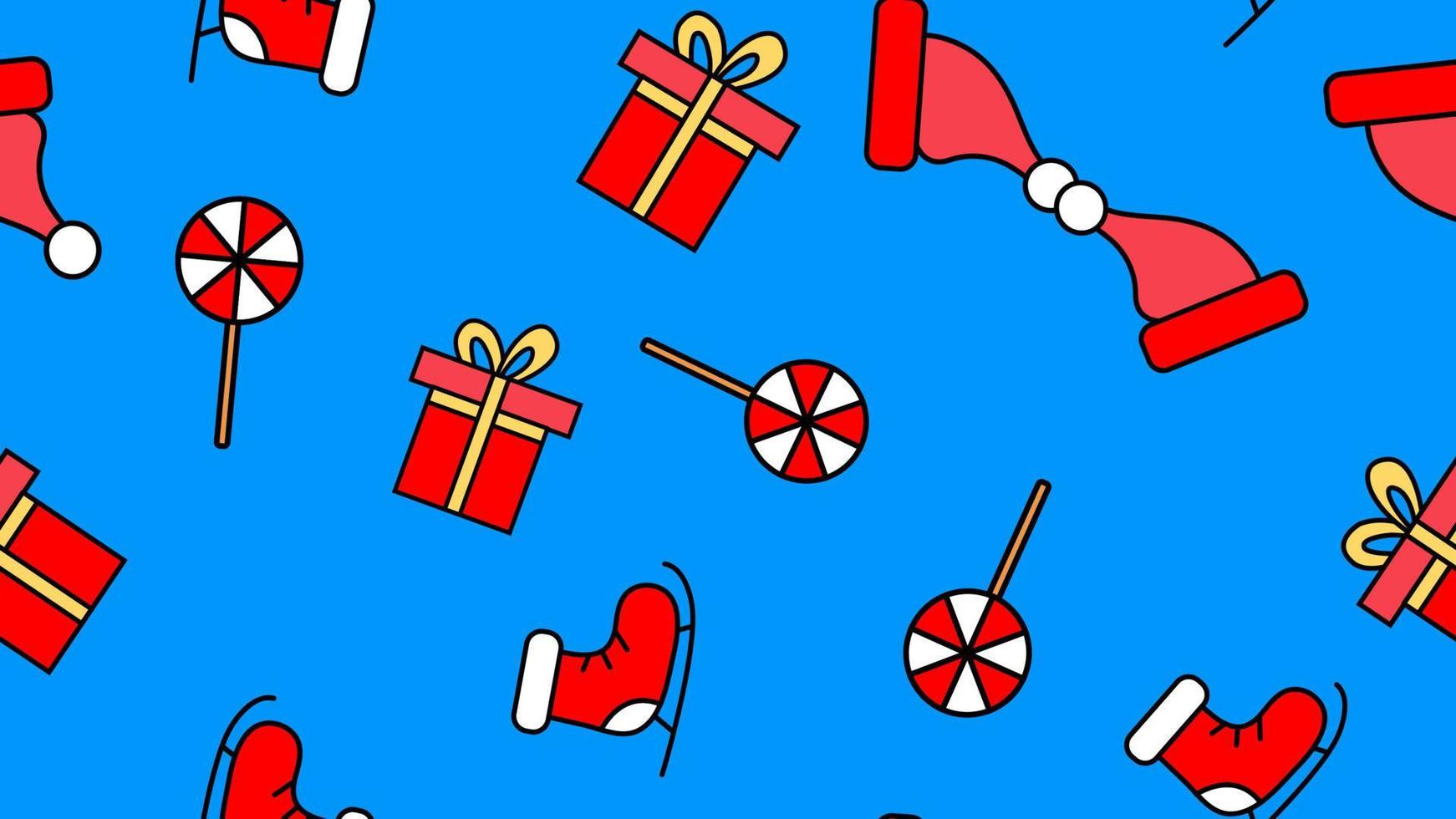 Seamless Christmas greeen pattern on a white background . Vector hand drawing sketch illustration