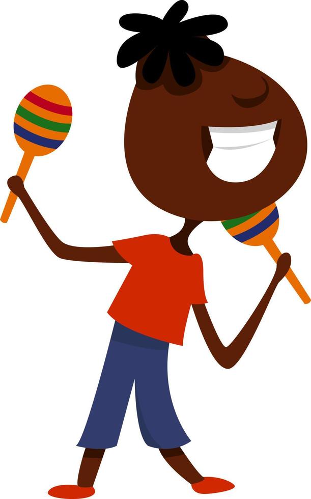 Man in good mood, illustration, vector on white background