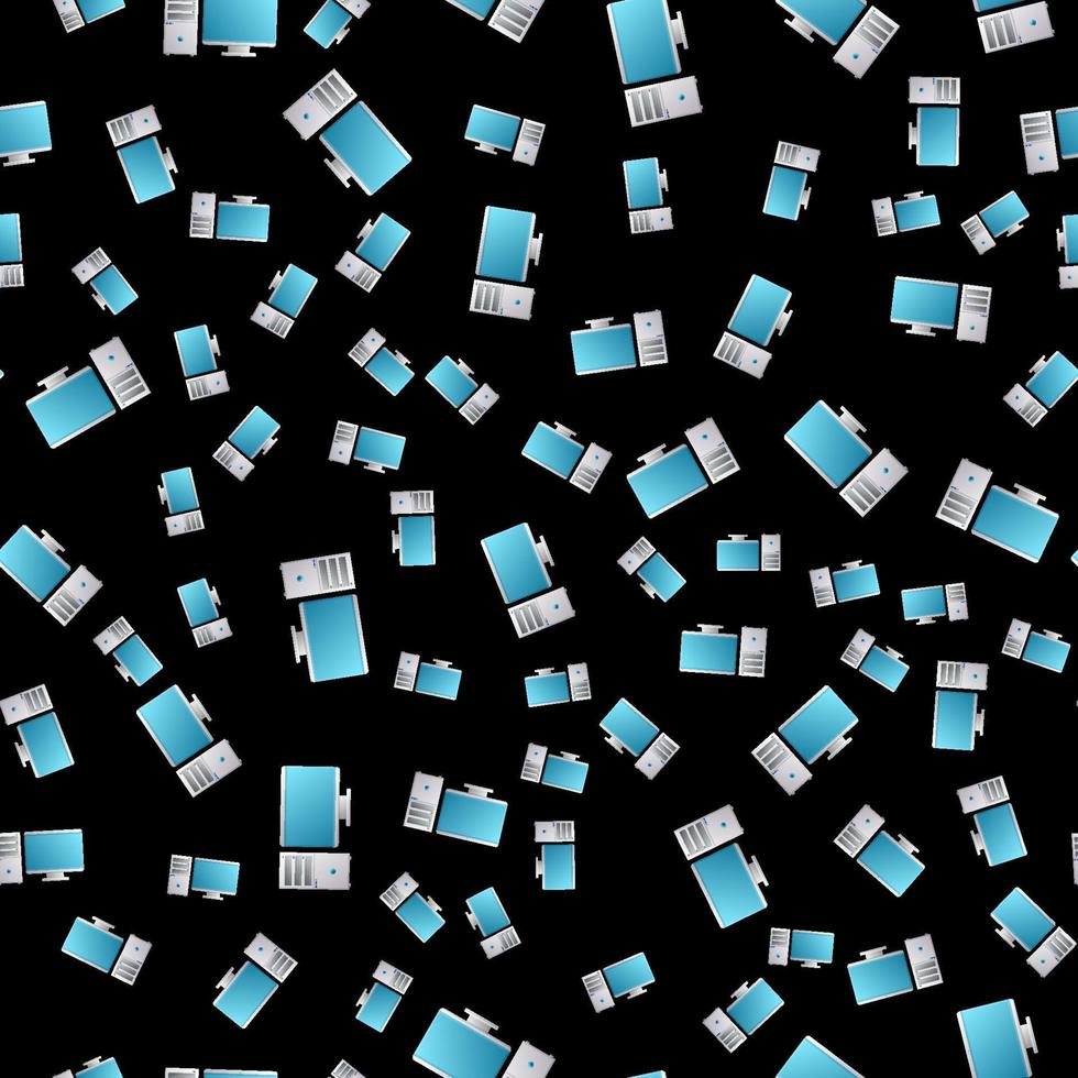 PC pattern seamless. Computer ornament. data processor background. Vector