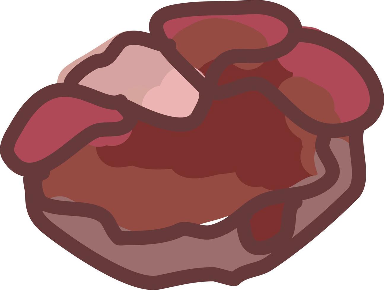 Meat cut, illustration, vector on white background.