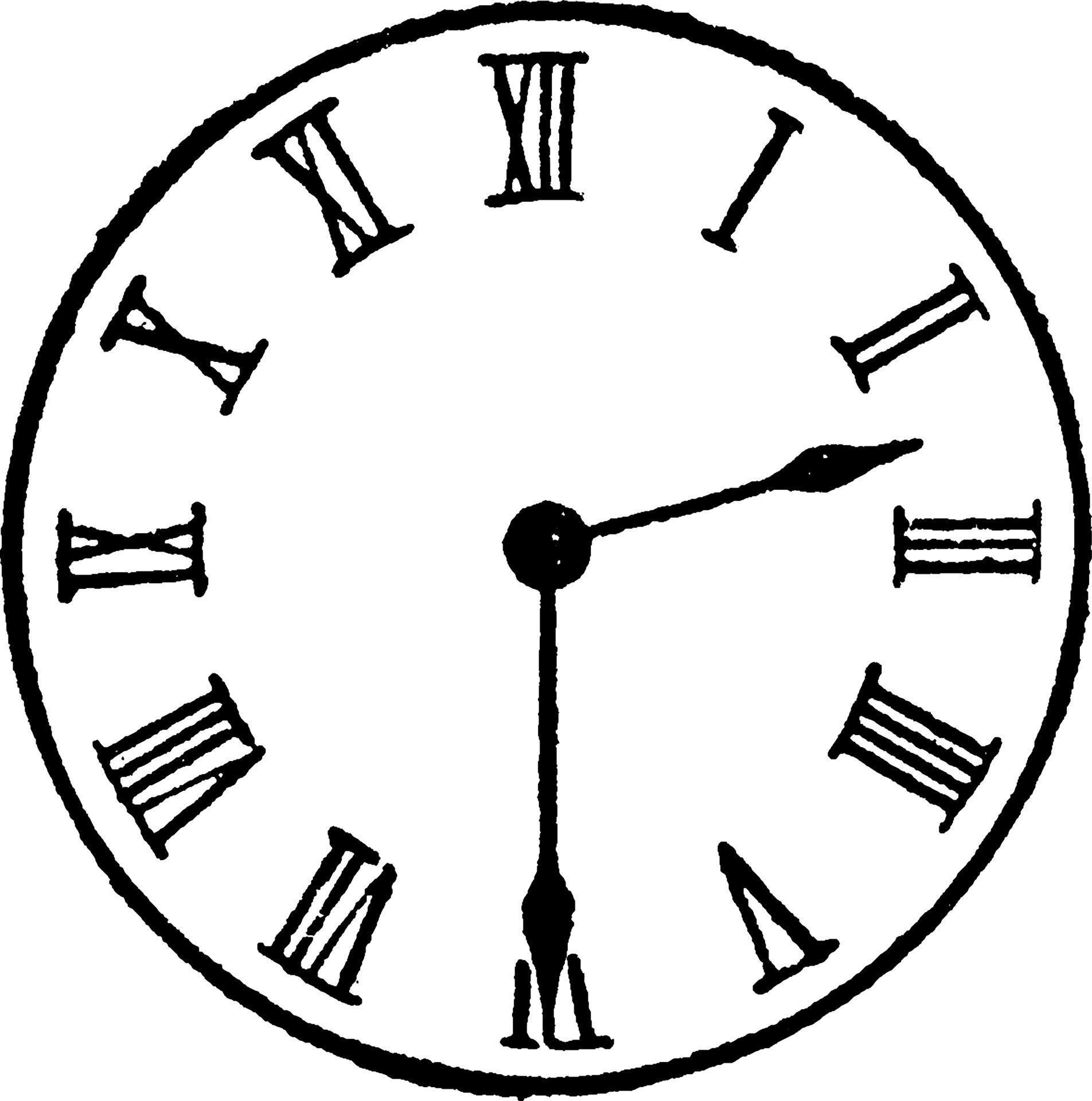 Analogue Clock, vintage illustration. 13633120 Vector Art at Vecteezy