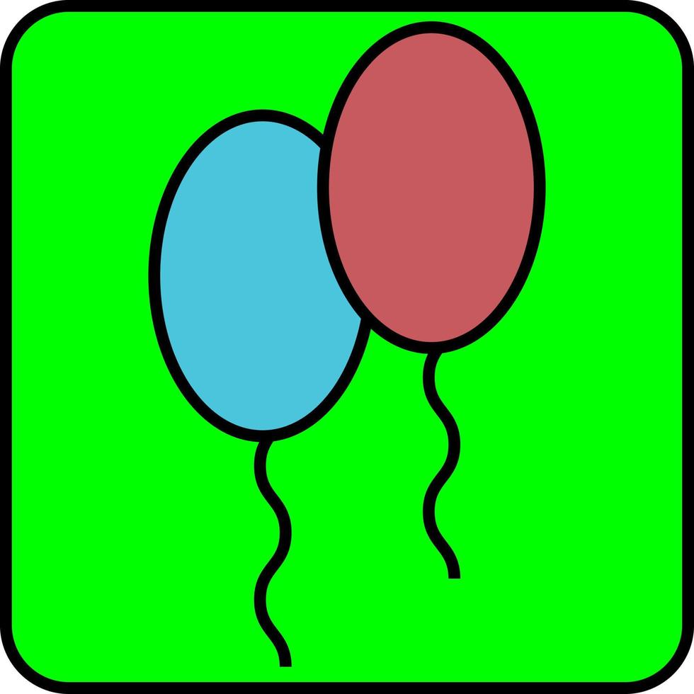 Red and blue balloons, illustration, vector, on a white background. vector