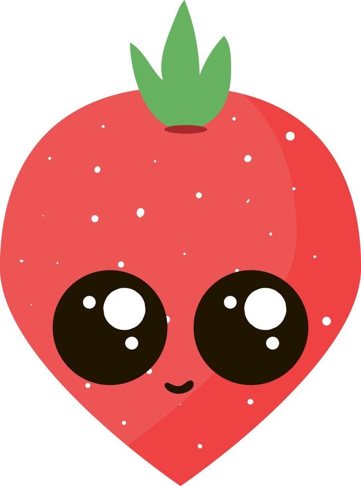 Cute Little Strawberry, ilustración, vector sobre fondo blanco.