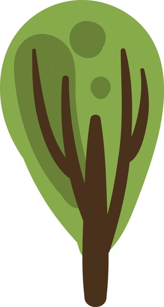 Árbol de arce sicómoro, icono de ilustración, vector sobre fondo blanco