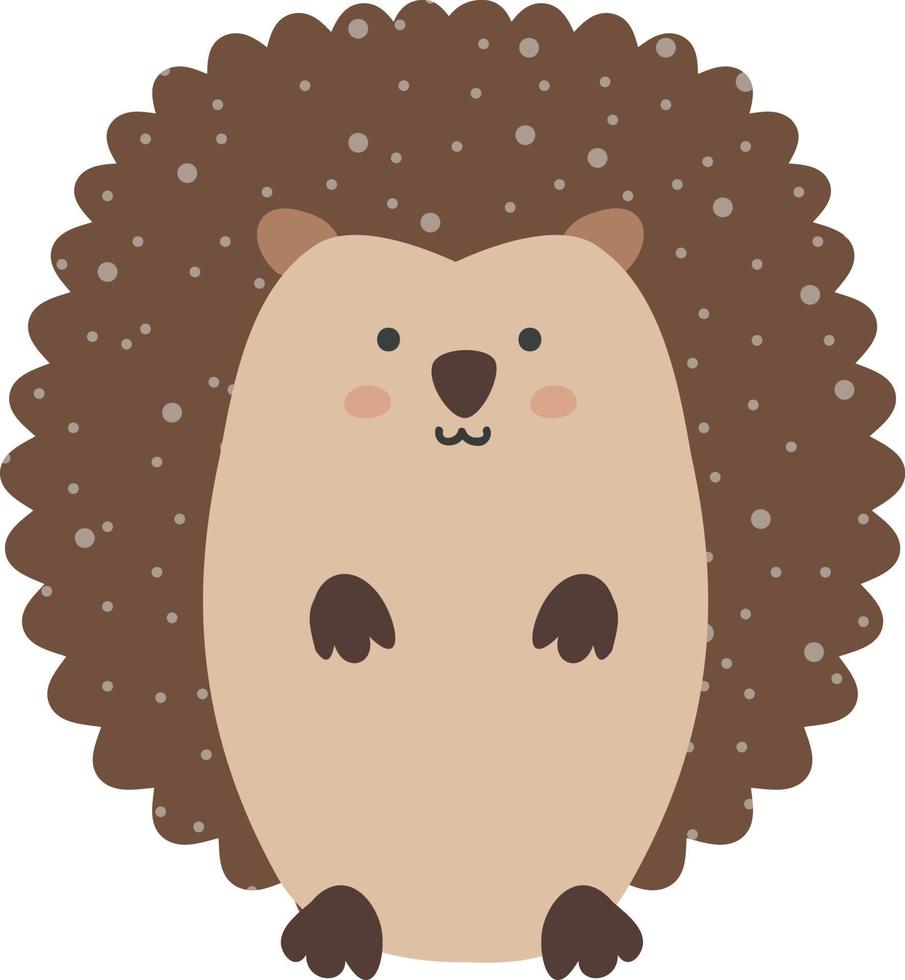 Cute little hedgehog, ilustración, vector sobre fondo blanco.