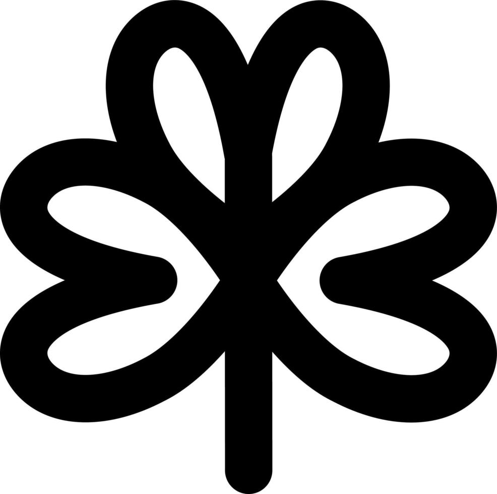 Three petals leaf, illustration, vector on white background.