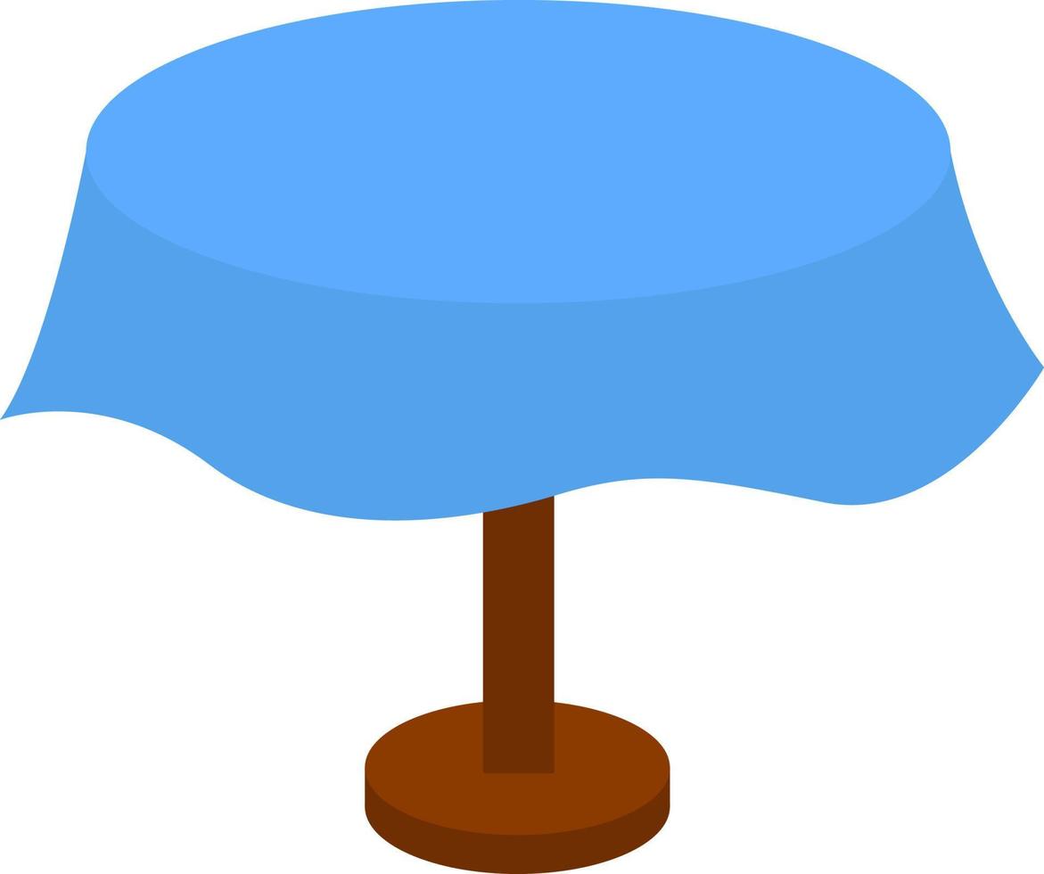 mesa redonda, ilustración, vector sobre fondo blanco.