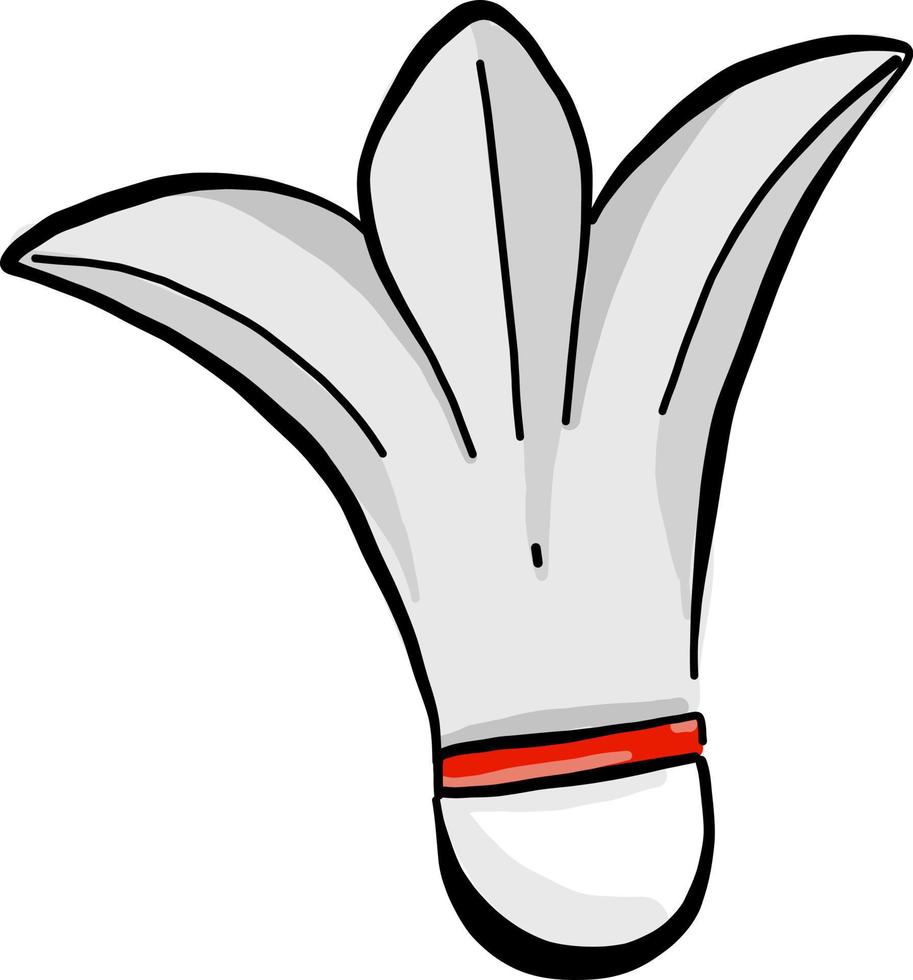 Badminton ball, illustration, vector on white background