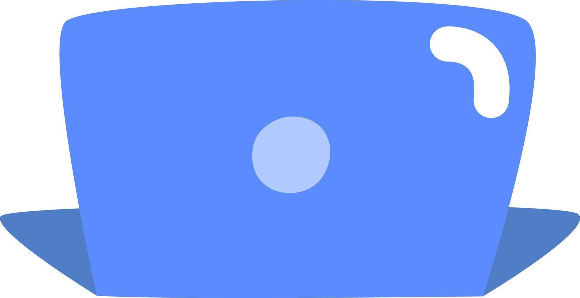 Blue laptop, illustration, vector, on a white background. vector