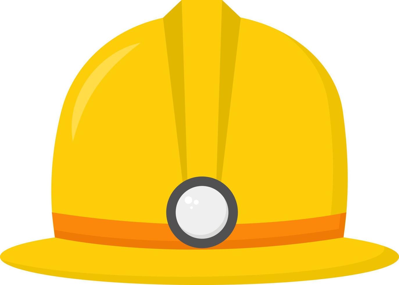 Yellow helmet, illustration, vector on white background.