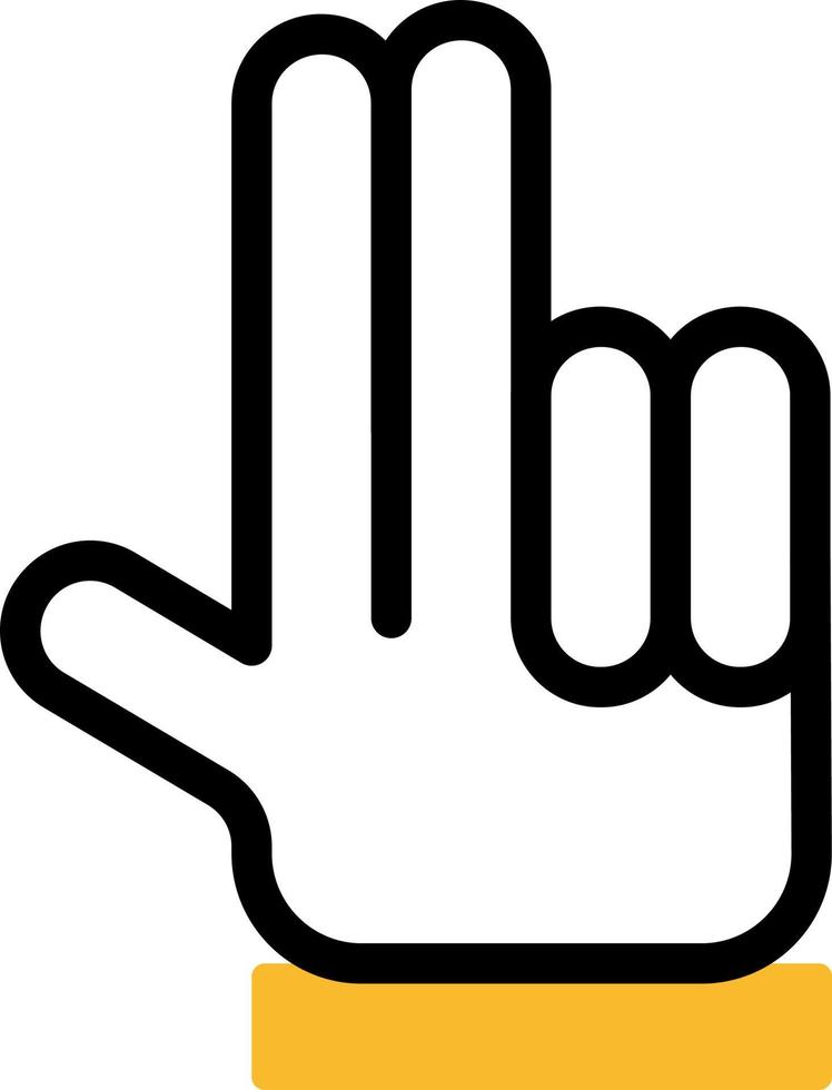 Three fingers, illustration, vector on a white background.