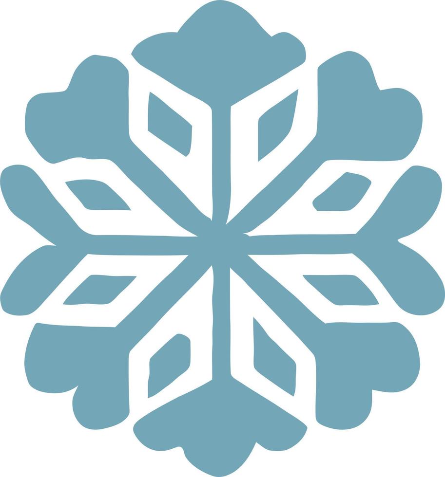 Blue Winter Snowflake vector