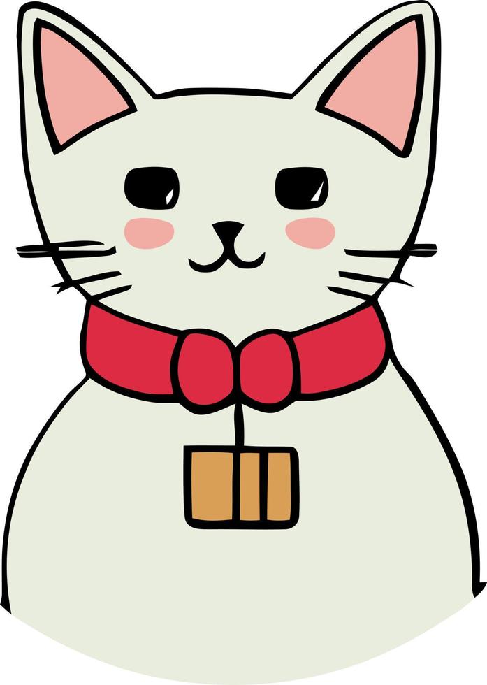 Cute Lucky Cartoon Cat vector