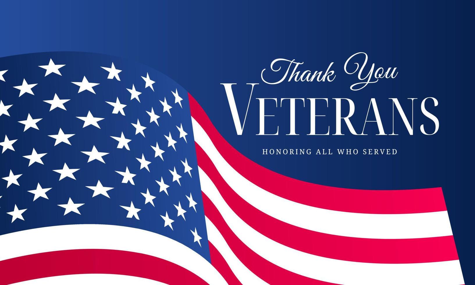 Thank You Veterans background vector