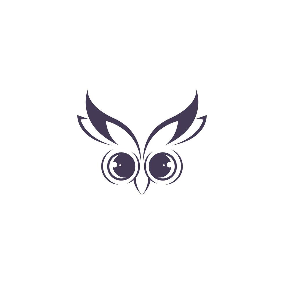Ilustración de diseño de icono de logotipo de búho vector