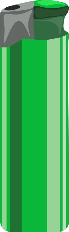 Green lighter, illustration, vector on white background.