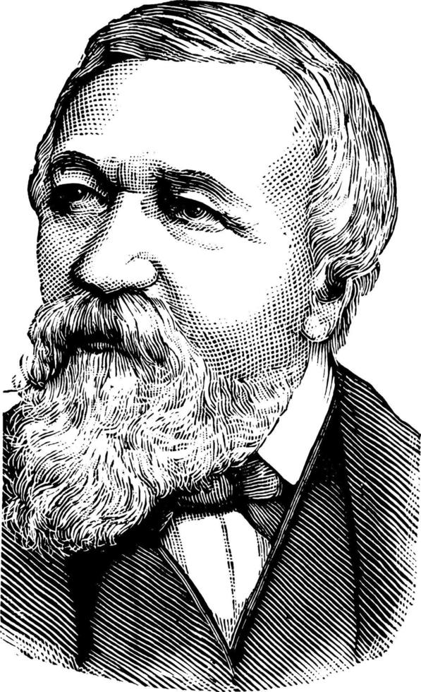 Robert Browning, vintage illustration vector