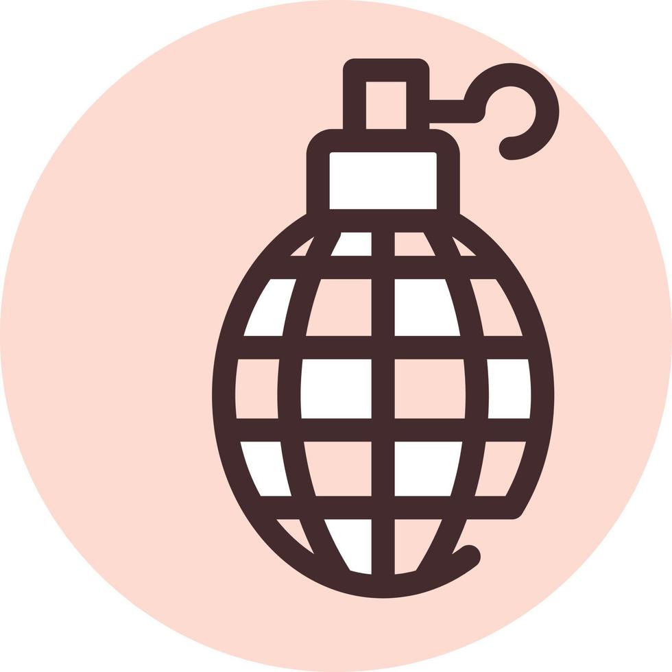 Grenade law, illustration, vector on a white background.