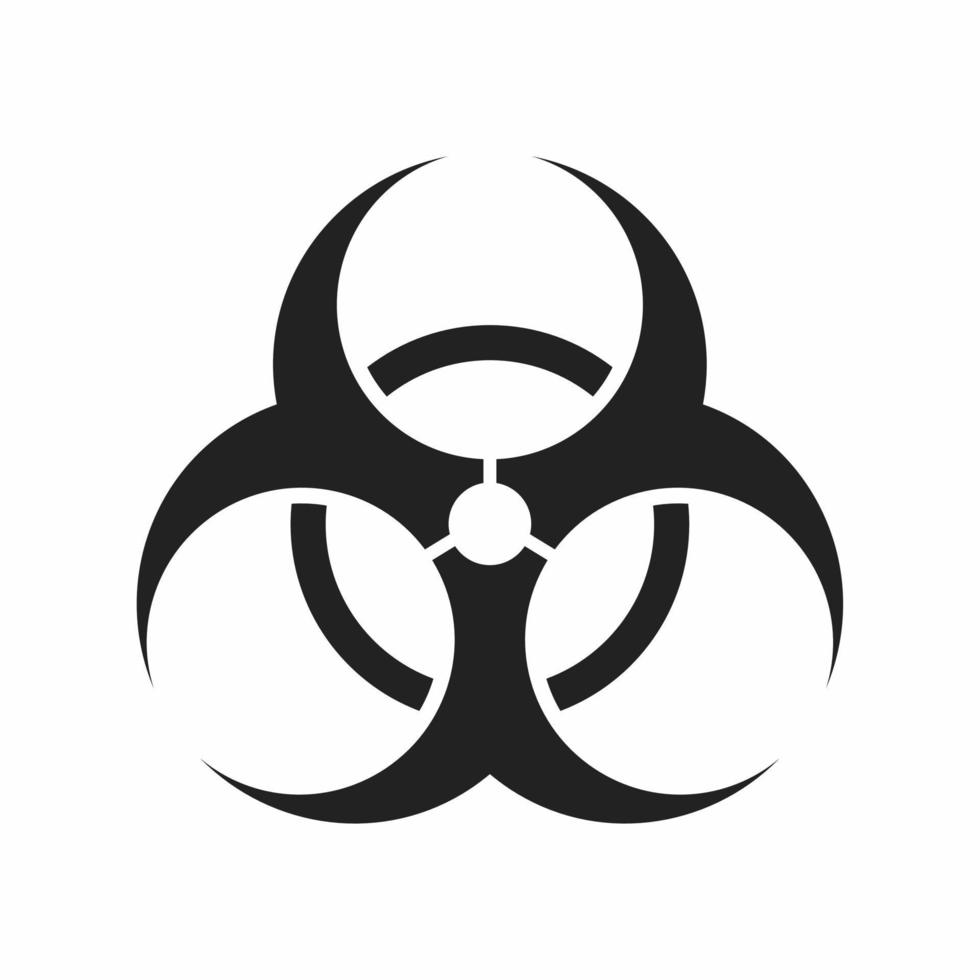biohazard flat icon vector