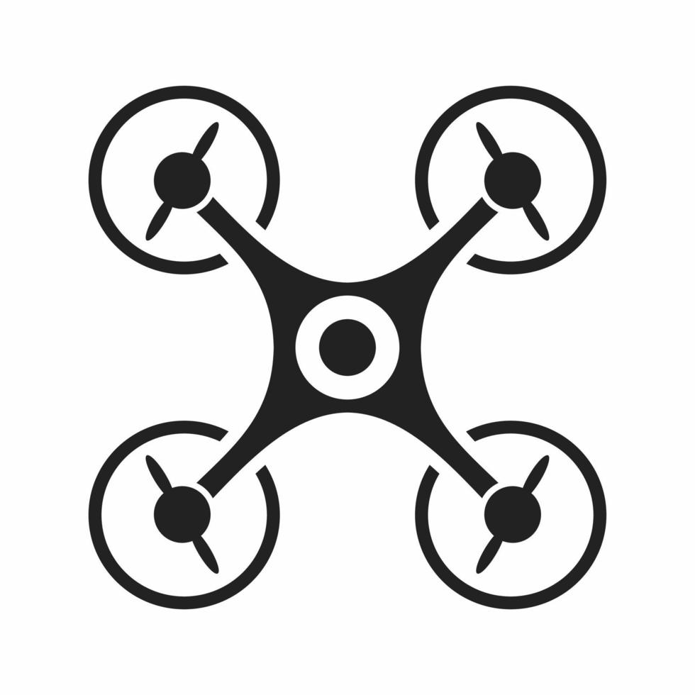 icono plano de dron vector