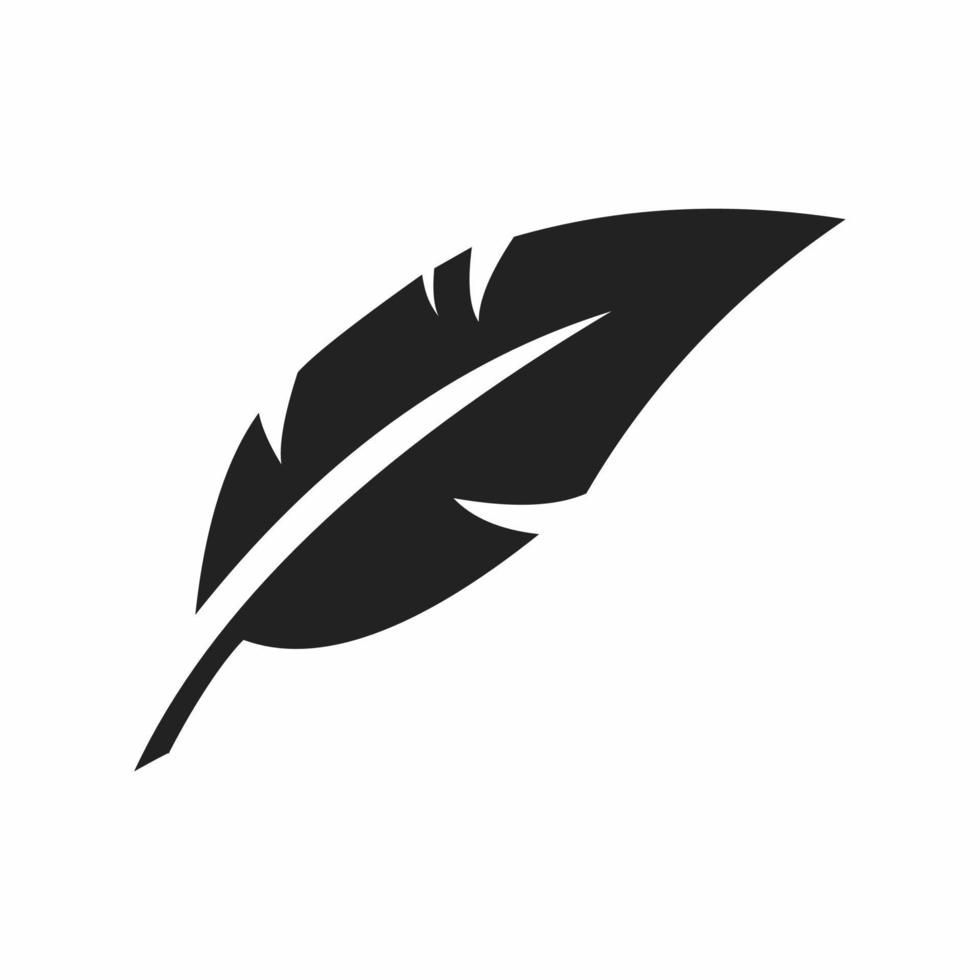feather flat style icon vector