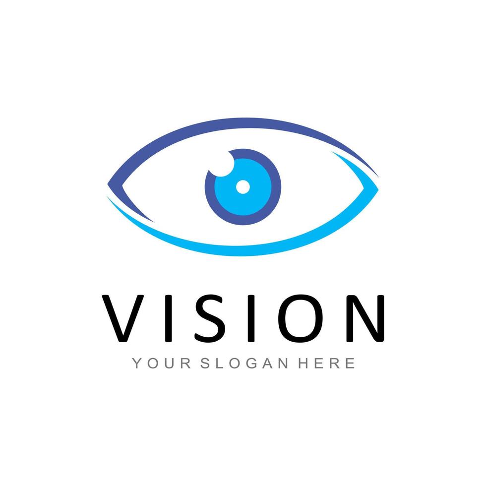 logotipo del ojo de la visión vector