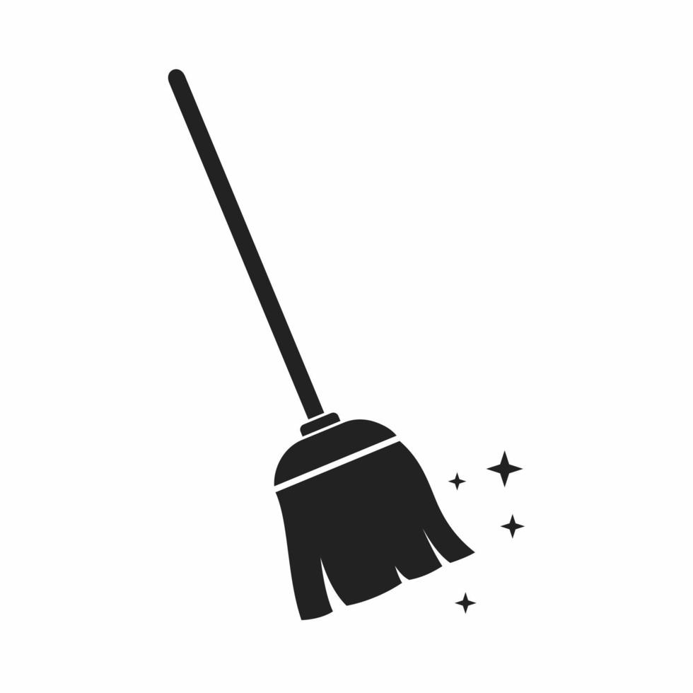 broom flat icon vector