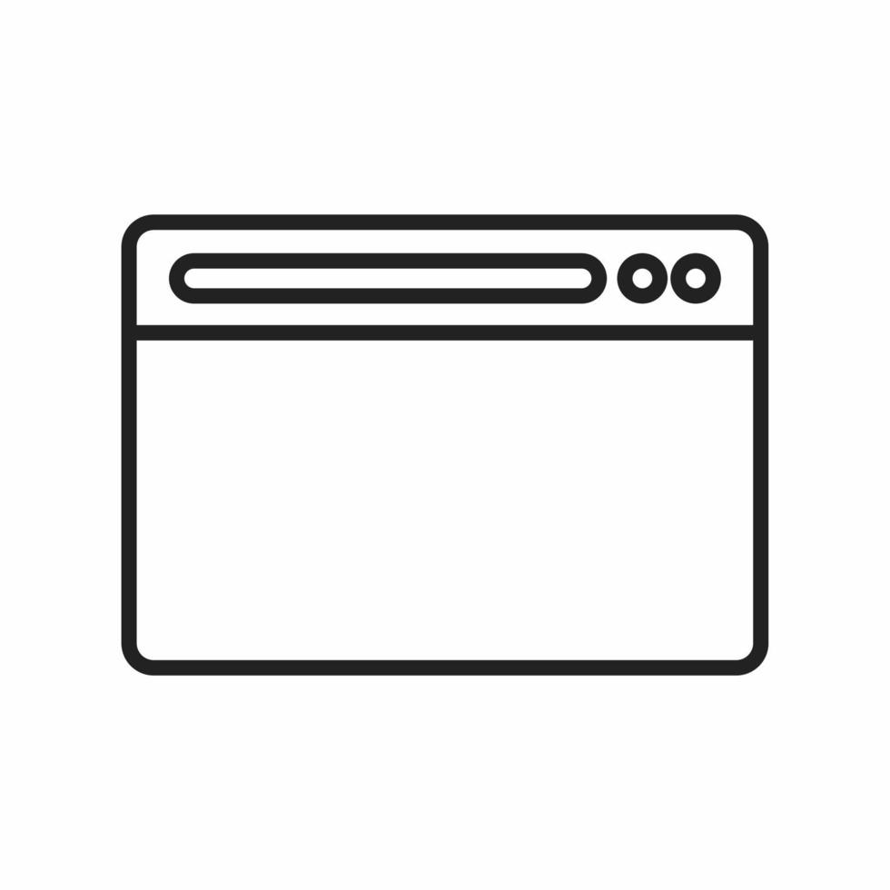 browser outline icon vector