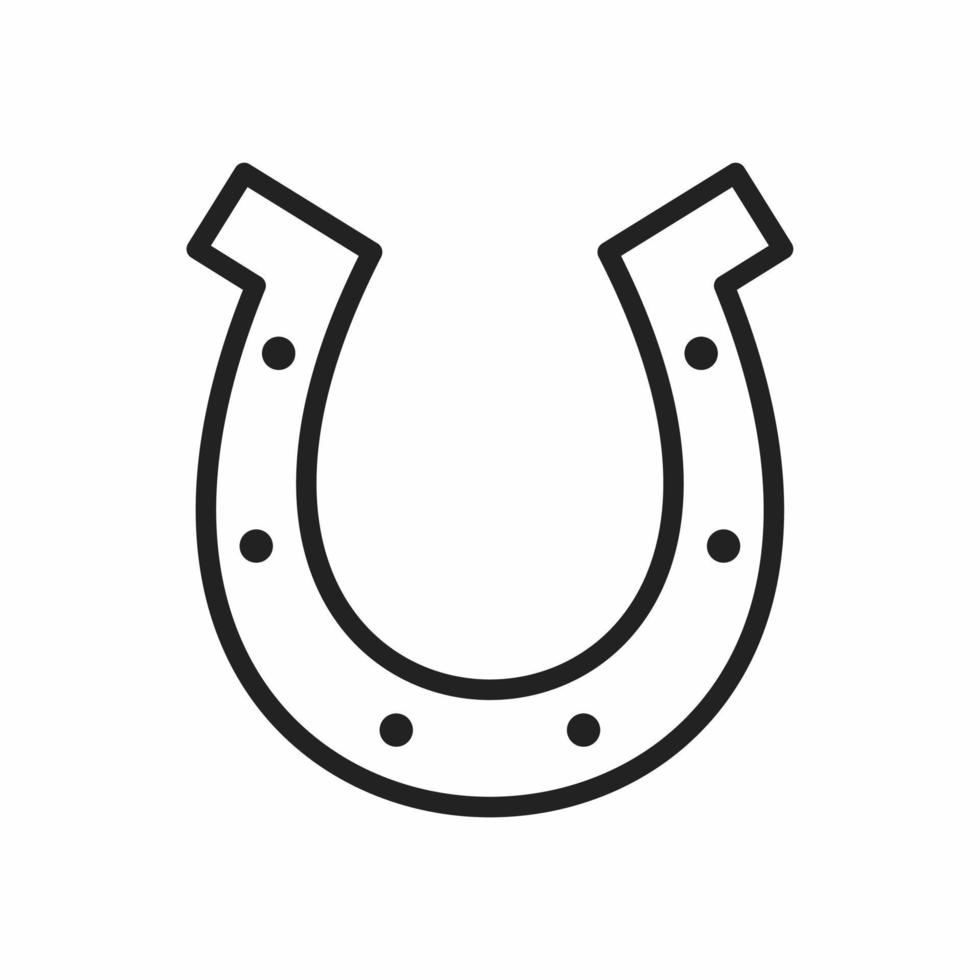 Horseshoe outline vector Icon