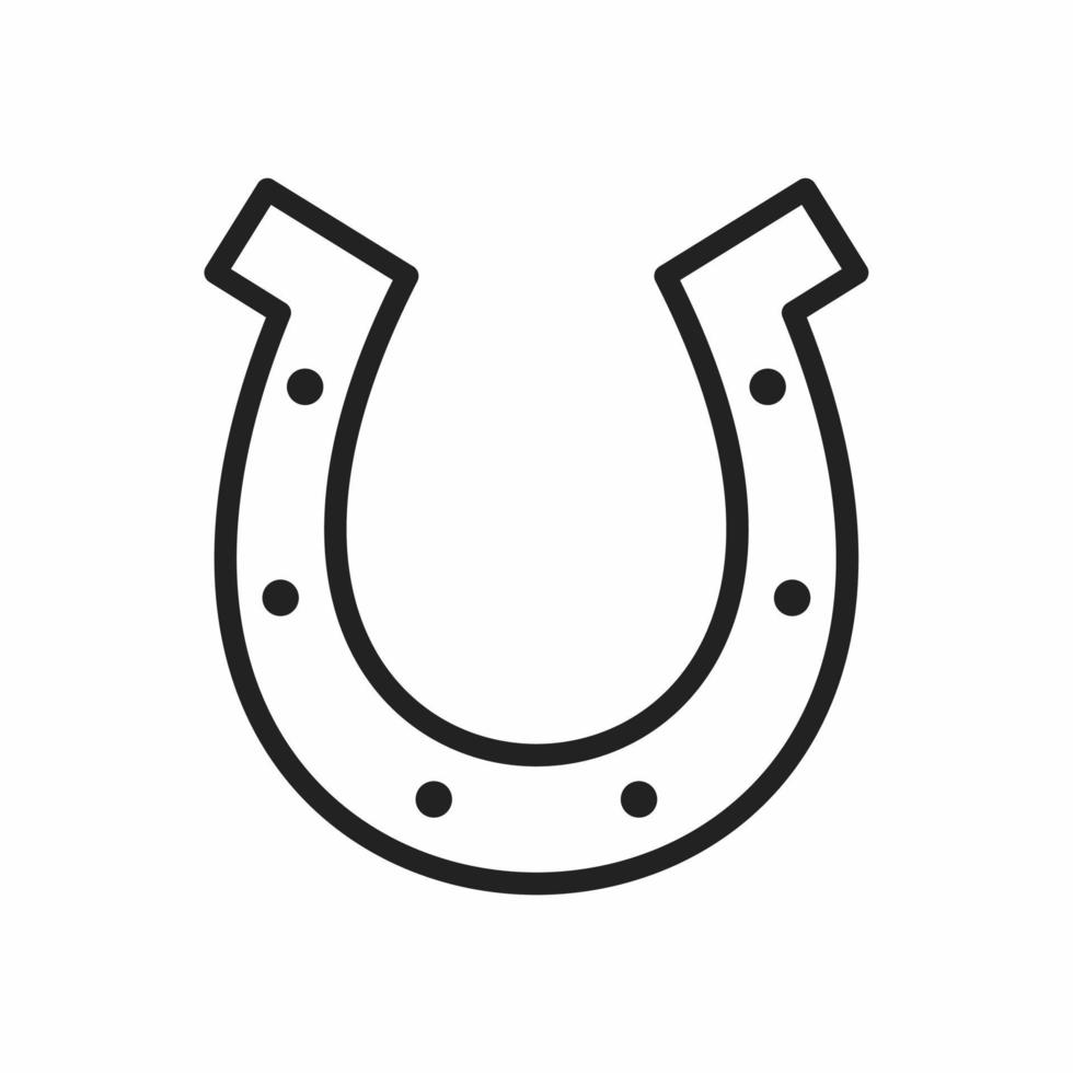 Horseshoe outline vector Icon