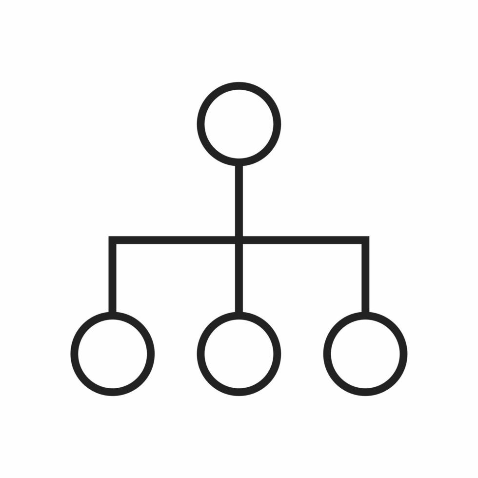 Hierarchy line icon vector