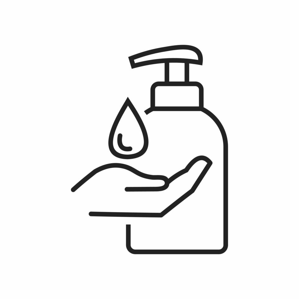 handwash outline icon vector