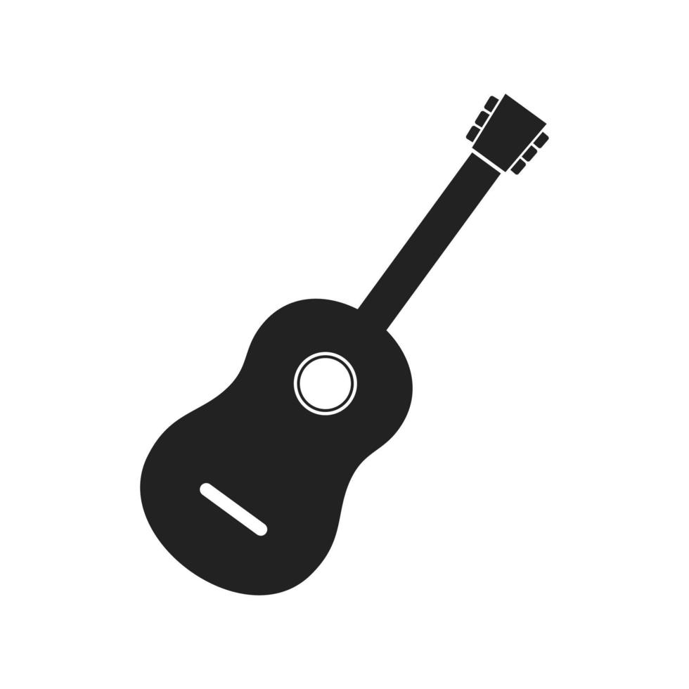 guitar flat style icon vector