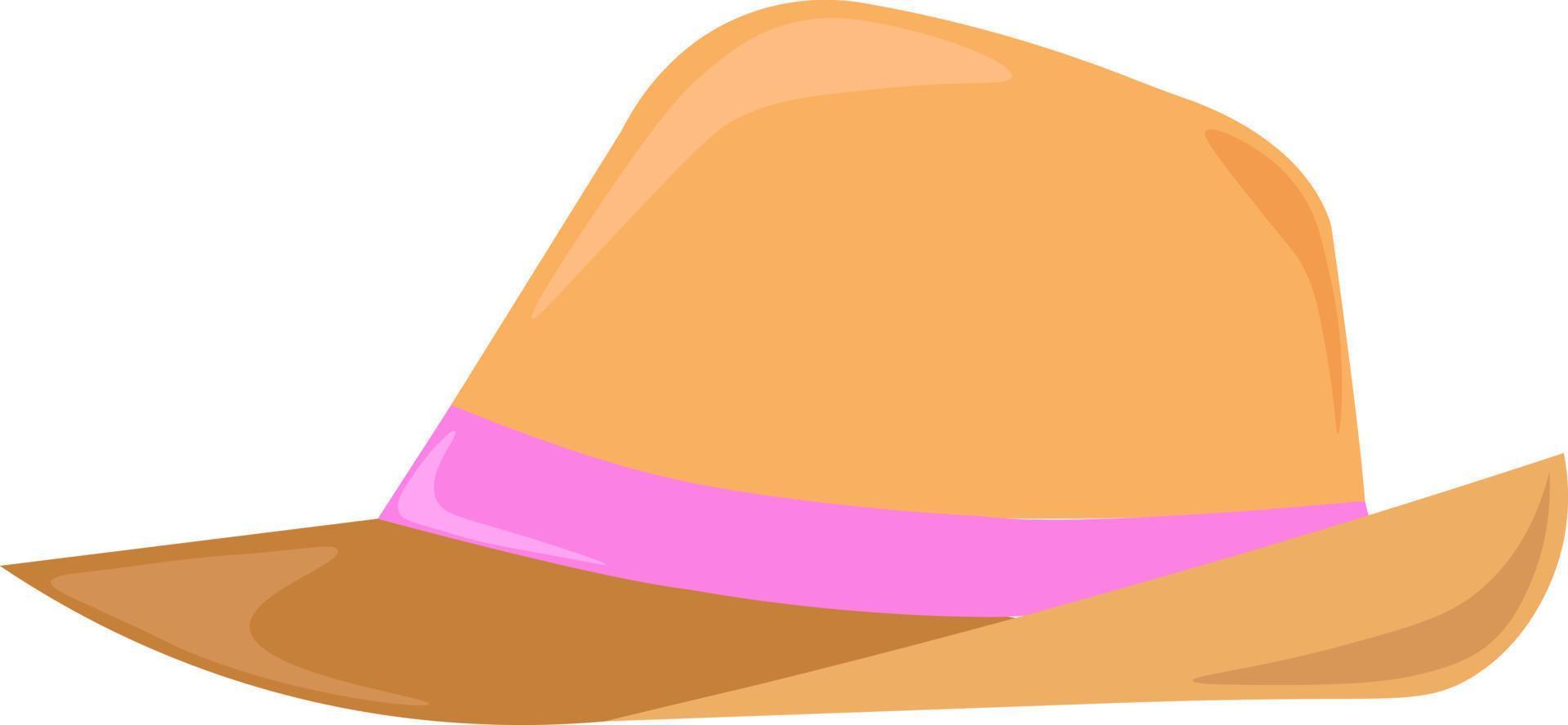 sombrero, ilustración, vector sobre fondo blanco.