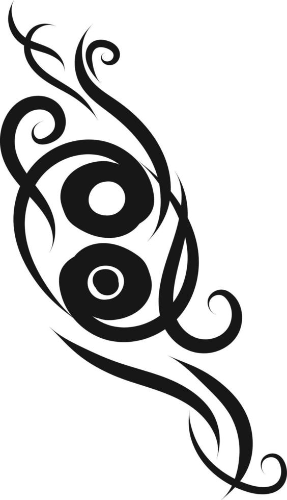 A tribal tattoo, illustration, vector on white background.