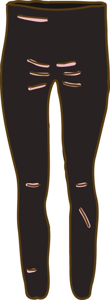 Ankle pants, illustration, vector on white background.