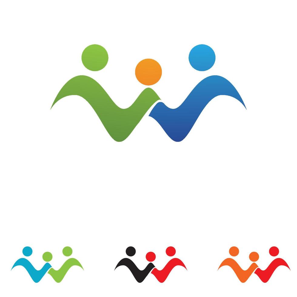 People team Community group logo, network and social icon vector