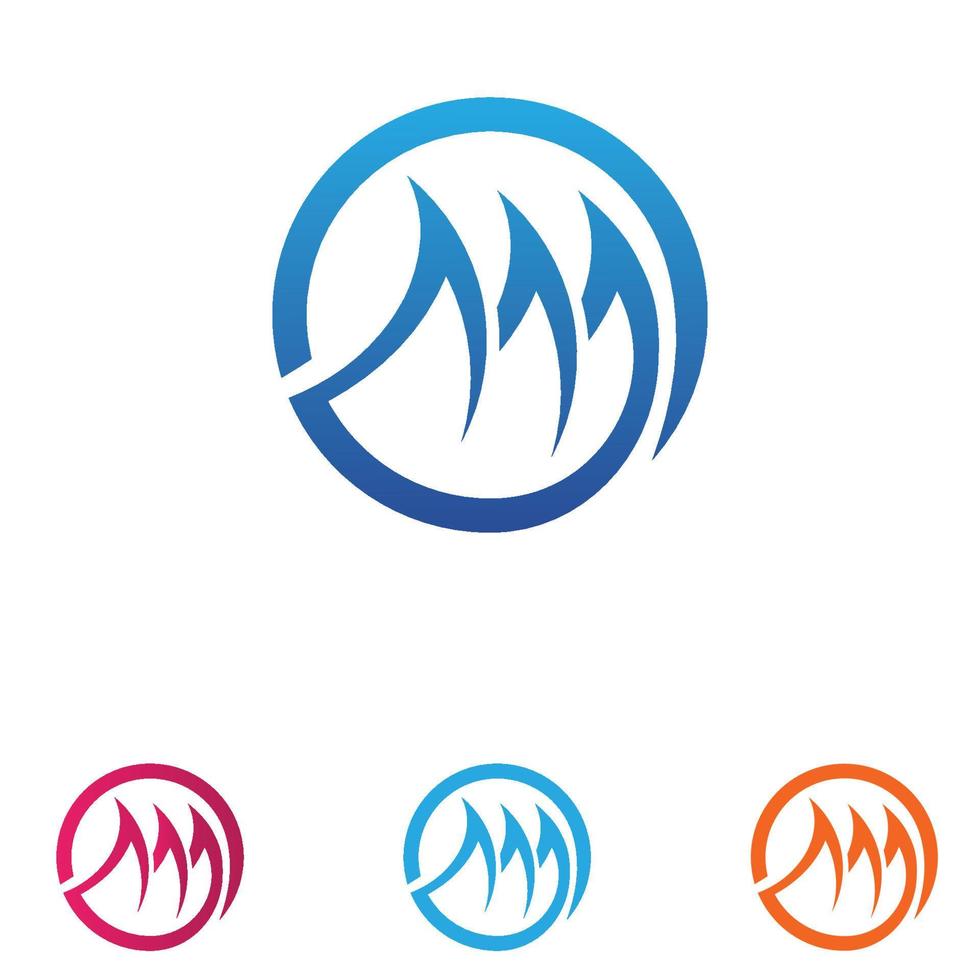Wave water beach logo vector