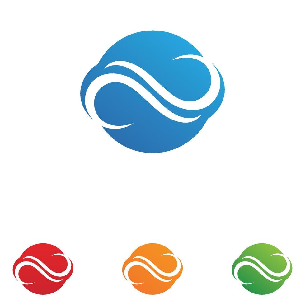 Wave water beach logo vector