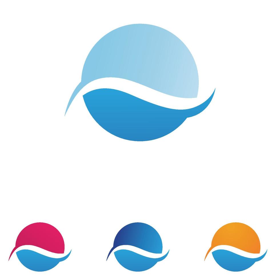 ola agua playa logo vector